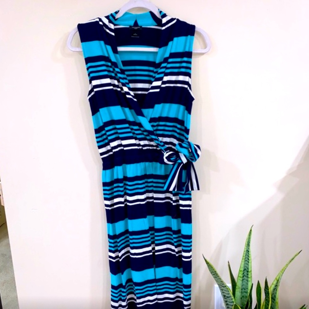 Ann Taylor striped bow dress